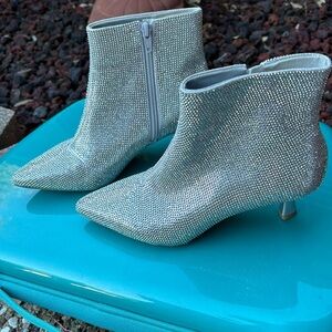 Alex Marie, silver bling booties